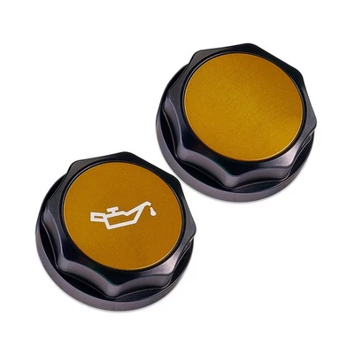 IAG Oil Cap for Subaru 02-24 WRX, 04-21 STI, 05-09 LGT, 13-24 BRZ - Gold - Image 1 of 2