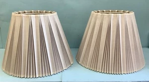 Rare Pair of Stiffel Pleated, Woven Shades Art Deco, MCM - Picture 1 of 9