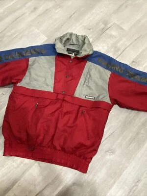 Vintage 90s Descente Racing Team Blue Red Gray Zip Ski Jacket XL Color Block - Image 1 of 4