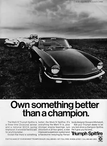 1971 Triumph Spitfire Mark III "SCCA Racing Champion" Original Print Ad - Picture 1 of 1