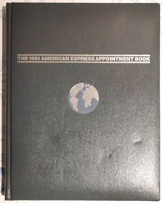 Libro de citas American Express 1981 edición Premier cuero NUEVO vintage Foto 1 de 4