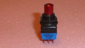 NEW 1PC APEM 13445A X768 IC PUSHBUTTON SWITCH DPDT 4A 125V MIL SPEC 6-PIN RED - Picture 1 of 7