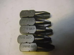 5x Zephyr Kreuzschlitz Einsatz Bit 2 1" 1/4" Vierkantschaft D1242AA Neu Hergestellt in den USA - Bild 1 von 7