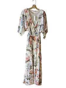 Baltic Born Floral Maxi Dress With Flutter Sleeves & Wrap Front M - Picture 1 of 8