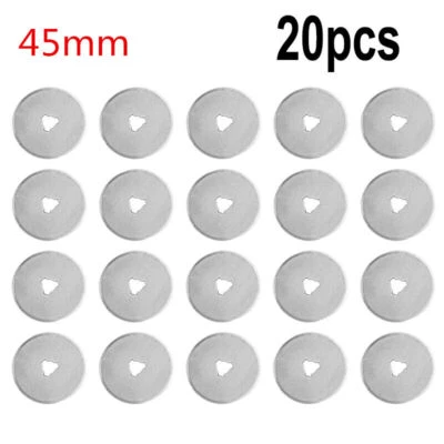 20pcs 45mm Rotary Cutter Spare Blades Leather Quilters Sewing Patchwork Fabric - Image 1 of 4