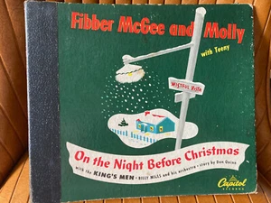 FIBBER MCGEE & MOLLY ON THE NIGHT BEFORE CHRISTMAS ALBUM SLEEVE JACKET ONLY RARE - Picture 1 of 5