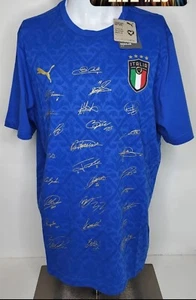 Puma Italy FIGC Signature Winner Men's Soccer T-shirt 2XL Short Sleeve Blue NWT - Picture 1 of 3