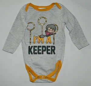 BODY HARRY POTTER niños niñas I'M A KEEPER manga larga* 12 meses - Imagen 1 de 2