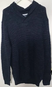 Tommy Bahama Cape Escape Grobstrick Pullover mit Schalkragen Blau Herren XL - Bild 1 von 6
