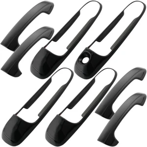 For 2009 10 Jeep Commander Grand Cherokee Gloss Black Outside Door Handle Set CA - Picture 1 of 5