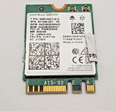Intel Wireless-AC 8265NGW Dual Band 802.11ac MU-MIMO WiFi Card+ Bluetooth 4.2 - Image 1 of 3