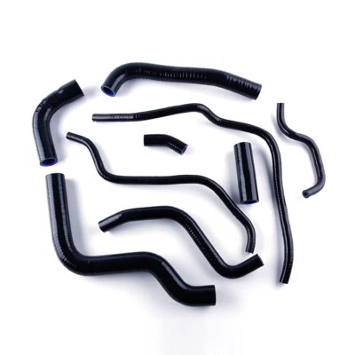 Manguera de refrigerante de radiador de silicona negra para Yamaha FZ6 FZ 6 2003-2011 2004 05 06 07 Foto 1 de 4