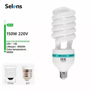 150W E27 Photo Studio Bulb Lighting Photography Flash Strobe Lamp Energy Saving - Picture 1 of 6