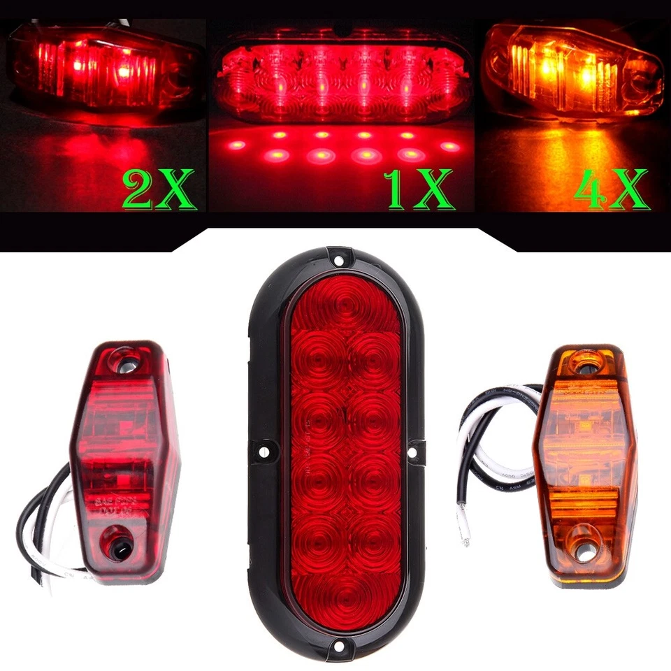 7x Amber Red Side Marker For 2007-2015 2016 Chevrolet Silverado 3500 HD 6.6L - Image 1 of 4