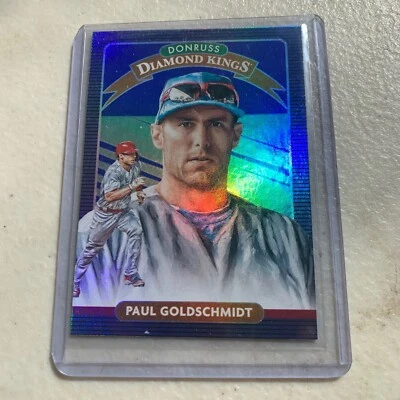 2020 Panini Donruss - Diamond Kings Paul Goldschmidt #25 Holo Blue - Image 1 of 2