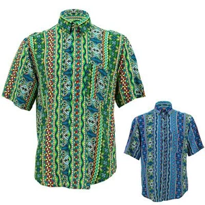 Regular Fit Short Sleeve Shirt Loud Originals Mosaic Pattern Abstract Print - Picture 1 of 9