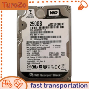 Western Digital WD2500BEKT 250GB 7200RPM SATA 2.5" Laptop HDD Hard Disk Drive - Picture 1 of 5