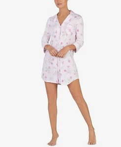 Camisa Dormitorio Estampada Lauren Ralph Lauren Rosa Floral Talla L Estilo #LN31611 - Imagen 1 de 2