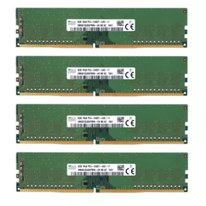 New Hynix 32GB (4X8GB) DDR4 2400MHz PC4-19200 UDIMM Memory Ram HMA81GU6AFR8N-UH - Picture 1 of 5