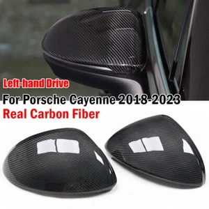 For 2018-2023 Porsche Cayenne REAL Carbon Fiber Rearview Mirror Cover Trim Caps - Foto 1 di 14