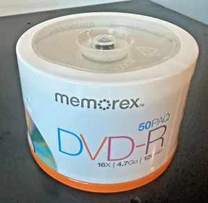Memorex DVD+R 50 Pack - New Blank DVD Media - Picture 1 of 1