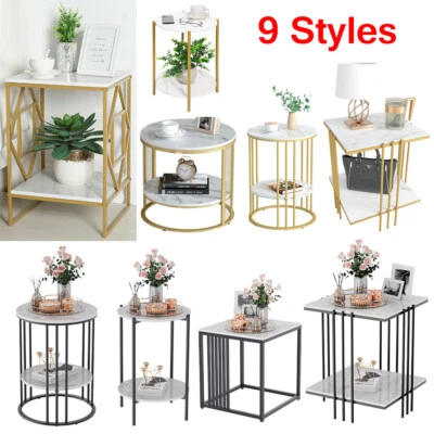 Distinguished French Glod Marble End Tables Coffee Tea Table for Bedside Sofa  - image 1 of 4