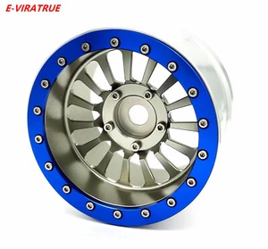 E-VIRATRUE 3.8''Alu Wheel Fits Proline Tire For TRAXXAS Maxx Slash Silver 1pcs - Picture 1 of 22