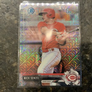 Nick Senzel 2017 1st Bowman Chrome #BCP1 Mega Box Mojo Refractor Reds Rookie RC