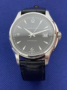 Hamilton Jazzmaster Viewmatic Auto H325150 Automatic Watch Black Leather Band - Picture 1 of 12