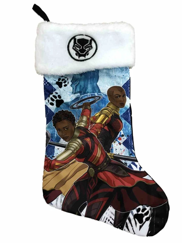 Medias de Navidad para hombre Marvel Black Panther Okoye y Nakia vacaciones Foto 1 de 1