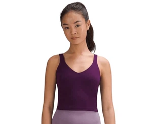 Camiseta sin mangas Lululemon Align dramática magenta ciruela púrpura cuello en V talla 8 - Imagen 1 de 7
