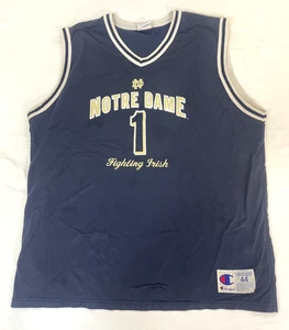 Maglia maglia basket irlandese Champion Notre Dame Fighting taglia large vintage - Foto 1 di 9
