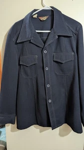 Vintage 70er Levi's Gentleman's Jeans Freizeit Disco Jacke Herren Large Navy Blau  - Bild 1 von 8