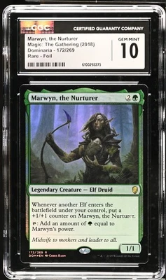 MARWYN, THE NURTURER Dominaria Foil Rare CGC 10 MTG [Nostalgium] - Image 1 of 2