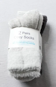 Primark Women's 2-Pairs Soft Warm Cosy Socks DH3 Gray One Size NWT - Picture 1 of 5
