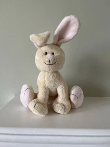 M&S Bunny Rabbit Cream/Yellow Soft Toy Plush Comforter 1106022 6" Great Cond - Picture 1 of 24