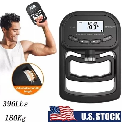 Grip Strength Tester 396Lbs/180Kg Digital Hand Dynamometer Grip Strength Meter