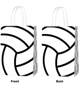 16 Volleyball-Themed Party Favor Bags with Handles for Kids and Adults - Picture 1 of 9