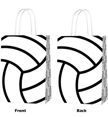 16 bolsas para fiestas con asas con temática de voleibol para niños y adultos Foto 1 de 4