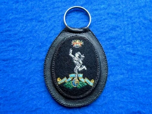 ROYAL CORPS OF SIGNALS EMBROIDERED, BULLION THREAD & LEATHER KEY RING - Foto 1 di 3