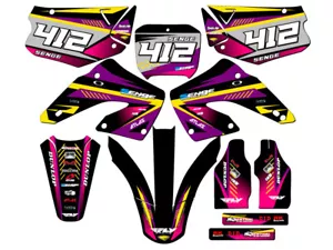 2000-2001 CR 125 R SURGE Purple Senge Graphics Kit Compatible with Honda - Foto 1 di 10