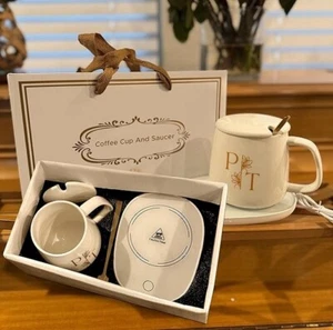 Coffee Warmer with Mug Set/Coffee Cup with Warmer/Smart Coffee/Tea/Milk Mug - Picture 1 of 6