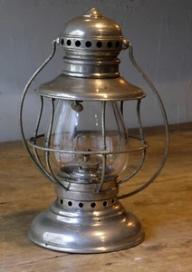 Adams & Westlake Nickel Presentation Conductor Lantern with Engraved Globe - Picture 1 of 10