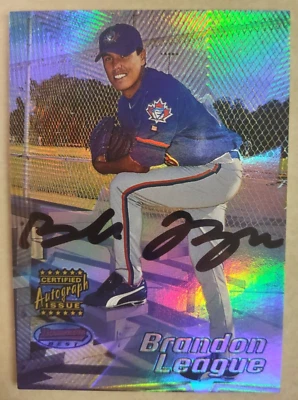 2002 Topps Bowman's Best BRANDON LEAGUE Blue Jays ROOKIE Certified RC AUTOGRAPH! - Image 1 of 2