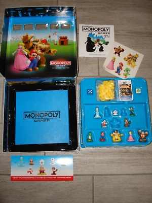 Monopoly Gamer Mario Bros Nintendo Collectors Edition Game W/10 of 13 Characters - Image 1 of 4