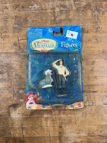 Disney The Little Mermaid Prince Eric Mattel Figure w/ Max Mattel Vintage Toys Cover