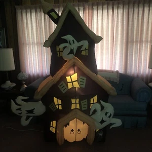 Gemmy Halloween Haunted House Airblown Inflatable Lighted Over 7 Feet Tall 2006 - Picture 1 of 15
