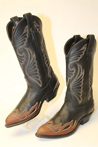 Laredo USA Made Hearts & Wings Womens Size 7 M Leather Tall Western Boots 80170 - Picture 1 of 24