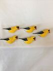 Why Magnets Handpainted Bali, Indonesia Yellow/black Finches Set Of 5 Very Good