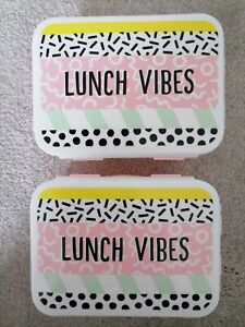 Sass & Belle Lunch Boxes Pink Brand NEW Girls Women's Lunch Vibes x 2